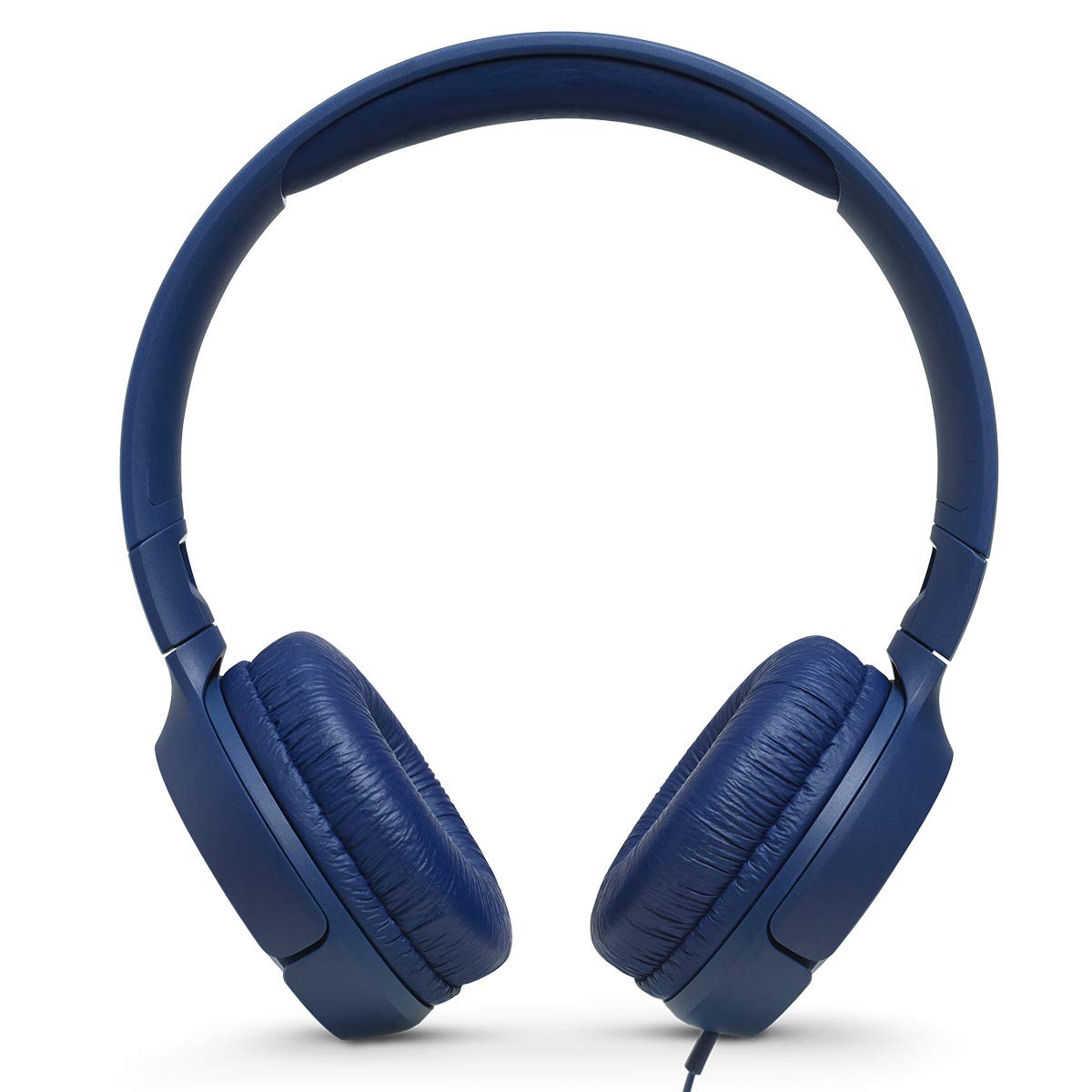 JBL Tune 500 - Wired on-ear headphones, JBL Pure Bass Sound, 1-button remote/mic, Tangle-free flat cable, Lightweight and foldable design, Ask Siri or Google Now (Blue)