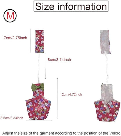 2 PCS Cute Birds Suit Parrots Holiday Reusable Pink&Blue Decoration Pet Bird Clothes for Parrot Pet Chicks