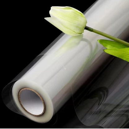 Vanhench 17.5" x 1500"(125') Clear Cellophane Wrap for Gift Baskets, 3Mil Thick Cellophane Wrap Roll for Bouquet Flower Wrapping, Clear Plastic Wrap Valentines Easter Wrapping Paper