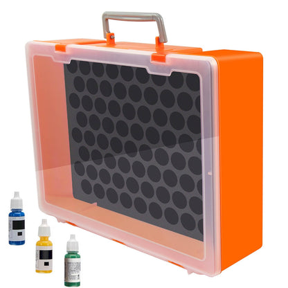 1set Model Paint Bottle Organizer Holds 84pcs 17ml Bottles Pigment Bottle Storage Suitcase Portable SN03 Miniature Paint Storage