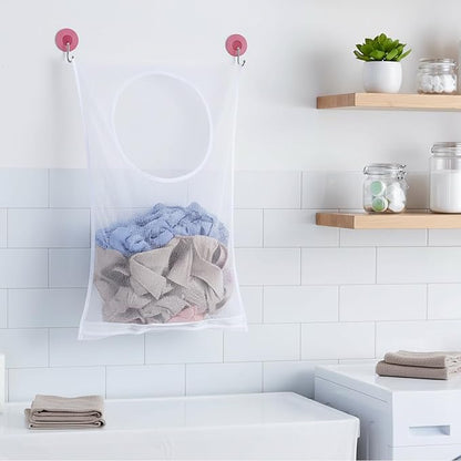Hanging Laundry Hamper Bag, Breathable Mesh Laundry Hamper over the Door