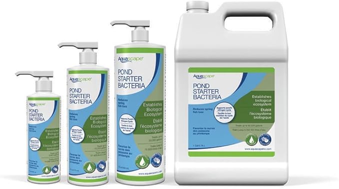 Aquascape 96008 Pond Starter Bacteria Water Treatment 4 LTR/1.1 Gallon for Pond Water Feature Waterfall Landscape and Garden