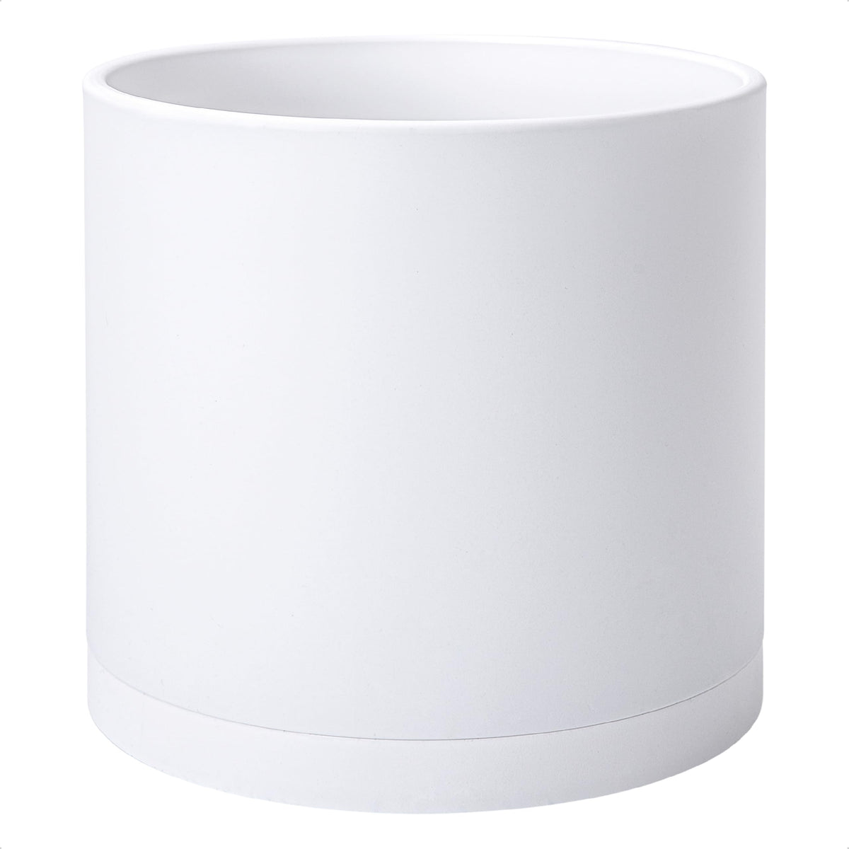 D'vine Dev 14 Inch White Plastic Planter Pots for Plant Pot with Drainage Hole and Seamless Saucers, 74-X-A-4