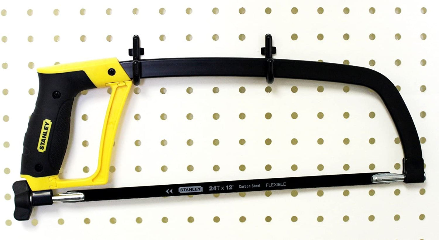 WallPeg 100Pcs Pegboard Accessory Peg Hook Set – Durable, Self-Locking Black 1/4" J and L-Style FlexLock Peg Hooks for Hanging Tools, Storage, and Wall Organization (50 ea.)