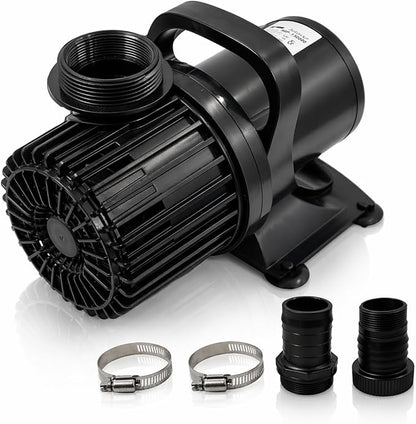 HALF OFF PONDS Submersible Water Pump, 10,000 GPH Pond Pump with 20FT Power Cord and 31FT Max Head, 720W Ultra Quiet Energy Efficient Pump for Koi Pond, Fountain, Waterfall, Water Garden, Skimmer
