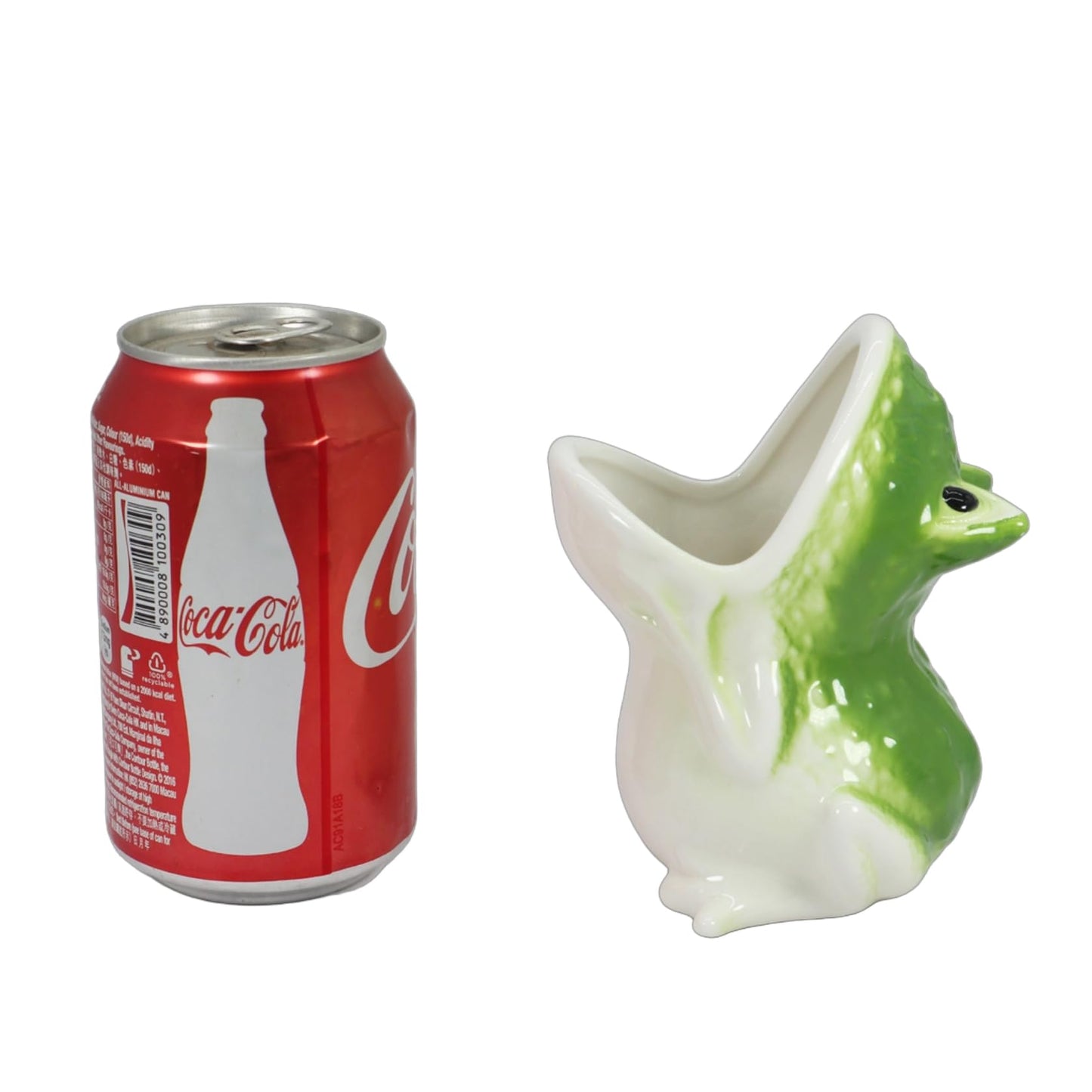 Gemseek Cute Frog Succulent Planter Pot with Drainage Tray, Small Ceramic Cactus Flower Container, Funny Animal Shaped Indoor Air Plants Holder