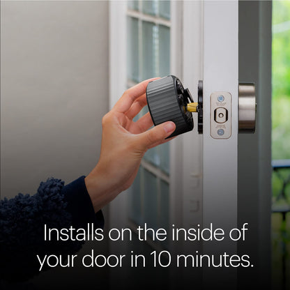 August Home Matte Black Wi-Fi Smart Lock and Smart Keypad, Keyless Door Lock for Front Entry Door, Great for Guests and Vacation Rentals, AUG-SL05-KY1-G05