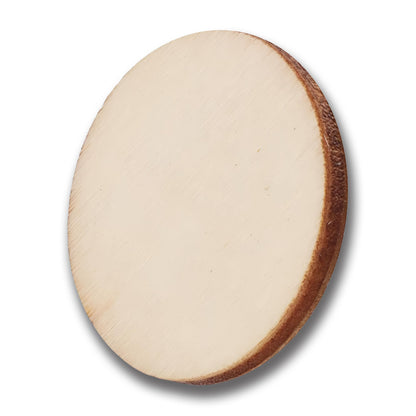 100 Pcs Unfinished Wood Circle 2 inch Wood Disc 0.1'' Thickness Round Slices Wood Blanks Wooden Cutout Natural Slices Ideal for Crafting Writing DIY Project Ornament Painting Art Home Decoration