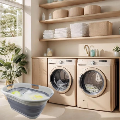 SAMMART 40L Collapsible Plastic Laundry Basket