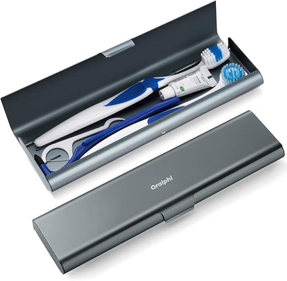 Wider Aluminum Toothbrush Travel Case, Portable Travel Toothbrush Holder