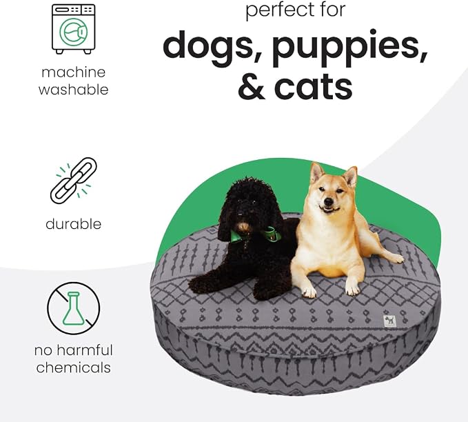 Molly Mutt Wild World Dog Bed Duvet Cover, 100% Cotton Canvas Cover for Dog, Puppy, or Cat Bed, Durable, Washable, and Free of Harmful Chemicals, Round, 36"x5"