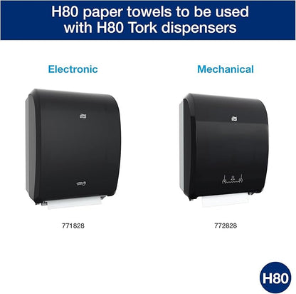 Tork Paper Hand Towel Roll White H80, 100% Recycled Fiber, 6 Rolls x 800 ft