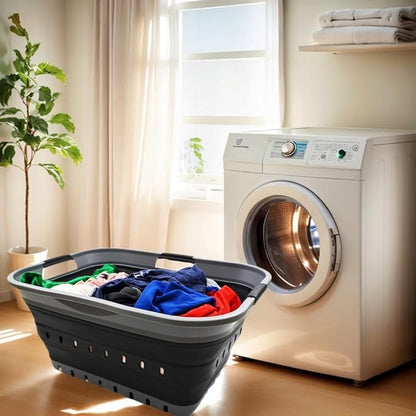 SAMMART 42L Collapsible Plastic Laundry Basket