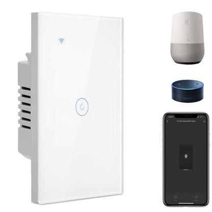 BSEED Smart Light Switch,1 Gang WiFi Touch Switch with Smart Life APP Control and Timing Function,Black Single Pole Switches Work with Amazon Alexa,Google Assistant -(3 Way) Multi-Control Association