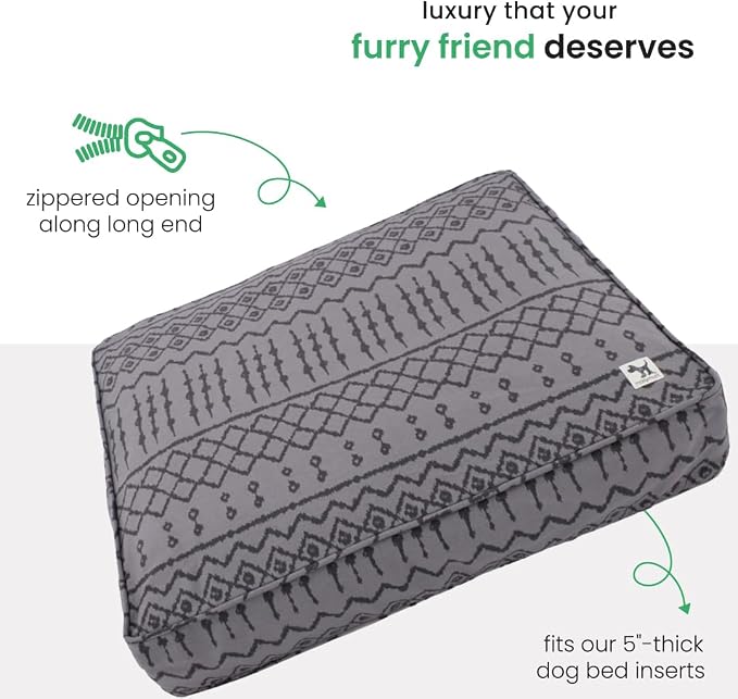Molly Mutt Wild World Dog Bed Duvet Cover, 100% Cotton Canvas Cover for Dog, Puppy, or Cat Bed, Durable, Washable, and Free of Harmful Chemicals, Huge, 36"x45"x5"