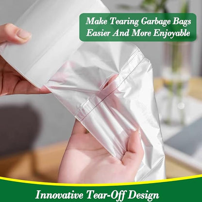 Hommaly 2 Gallon120 pcs Small Clear Trash Bags, Strong 1.8 Gallon Garbage Bags