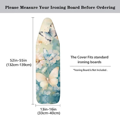 Sprowallow Butterfly Flower Ironing Board Cover and Pad