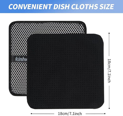 KinHwa Kitchen Washcloths for Dishes Absorbent Microfiber Dish Cloths Quick Dry