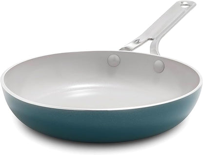 GreenPan Nova 8" Frying Pan Skillet, Oprah’s Favorite Things 2024, Ceramic Nonstick Cookware, PFAS Free, Toxin-Free, Induction Suitable, Dishwasher & Oven Safe, Durable, Easy Clean, Deep Teal