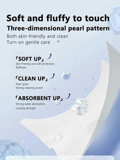 Disposable Face Towels, Biodegradable Dry Wipes