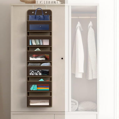 Simple Houseware 6 Clear Window Pocket Over Closet Door Storage Hanging