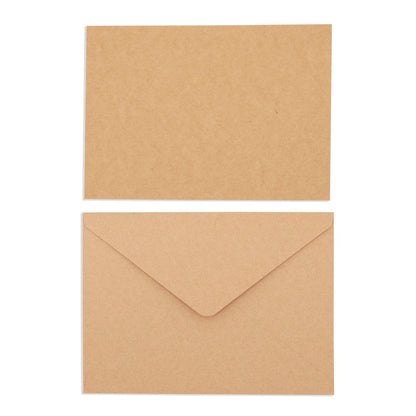 Best Paper Greetings Blank A7 Note Cards & Envelopes Set - Kraft Paper Stationery & Blank Cards and Envelopes - DIY Paper Crafting Supplies & Letter Writing Stationery - 5x7 In, 50-Pack, Brown Kraft
