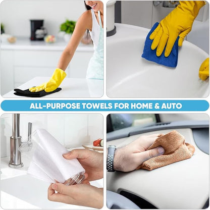 AIDEA Microfiber Cleaning Cloth Roll, Reusable Paper Towels Tear Away Cloth