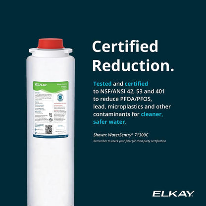 Elkay Liv EZ Built-in Filtered Wall-Mount Water Dispenser – Battery Powered, NSF Certified, Push Button, Reduces Lead & PFAS, Aspen White – Ideal for Home