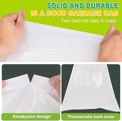 SWIHELP Medium Garbage Bags 8 Gallon /30 Liter Trash Bags Wastebasket Bin