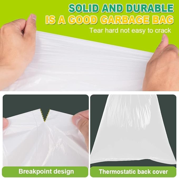 SWIHELP Tall Kitchen Trash Bags 13 Gallon Garbage Bags 50 Liters Plastic Trash