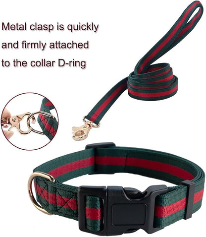 Premium Dog Collar and Leash,Safety and Durable Pet Collars Leashes,Luxury Fashion Dog Collar Gift Set for Big Dogs