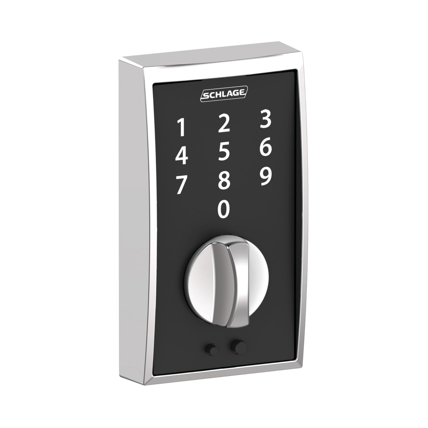 SCHLAGE BE375 CEN 622 Touch Keyless Touchscreen Electronic Deadbolt Lock, Matte Black