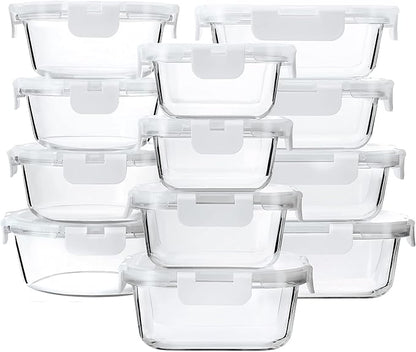 24-Piece Glass Food Storage Containers