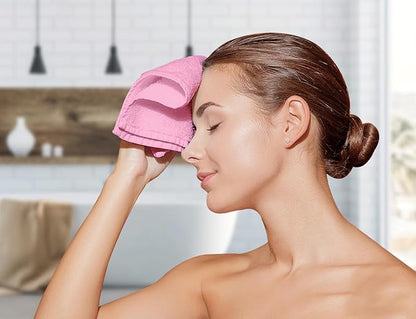 Avalon Towels Cotton Washcloths 24-Pack – 12 x 12 Inch Pink Super Soft &