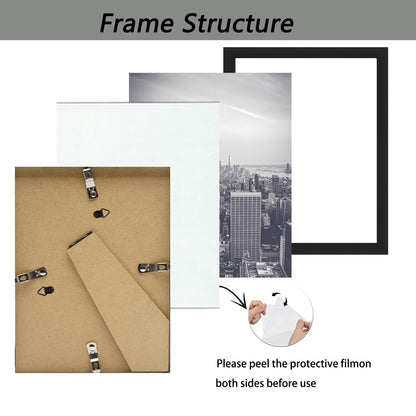 RUN HELIX 8.5x11 Picture Frame,Document Frame Certificate Frames Display Diplomas 8.5x11 Inch Standard Paper Frame with Stand Black Frame Wall and Tabletop Display
