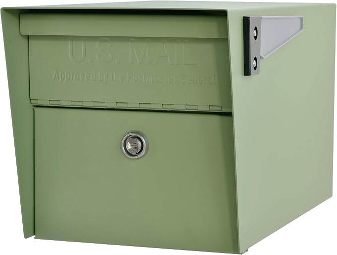 Mail Boss 7585 Mail Manager Curbside Locking Security Mailbox, Sage Green