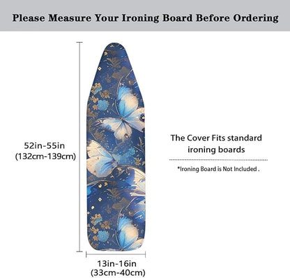 Blue Butterfly Homes Replacement Ironing Board Cover, Aesthetic Fly Butterflies