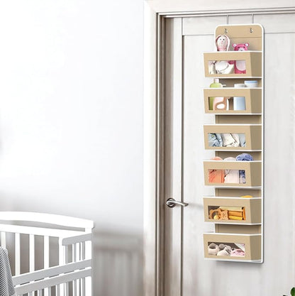Simple Houseware 6 Clear Window Pocket Over Closet Door Storage Hanging