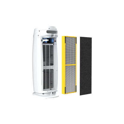 GermGuardian 4-In-1 HEPA Air Purifier for Home, Large Rooms Up To 743 Sq. Ft. with HEPA Air Filter, UV-C Light & Odor Reduction, AC4825E, 22" Tower, Gray
