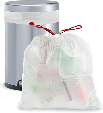 Aluf Plastics Tall Kitchen 13 Gallon Drawstring Trash Bags 0.9 MIL
