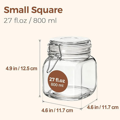 ComSaf 27oz Airtight Glass Canisters