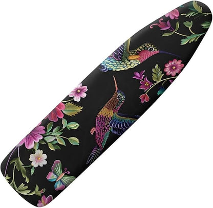 Retro Floral Hummingbird Ironing Board Cover 15x54 Inch Extra Thick Resistant