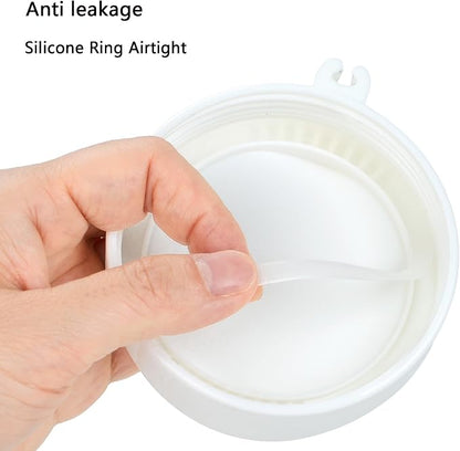2Pack Overnight Oats Containers with Lids and Handle,14 oz Airtight Oatmeal Container,Mason Jars with Lid for Cereal,Milk,Fruit,Yogurt,On The Go Container,Salad Jars,Glass Jars (White)