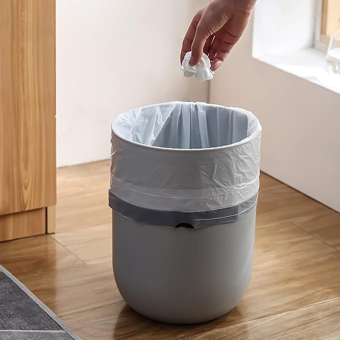 CHARMOUNT Drawstring 4 Gallon Trash Bags, Small Garbage Bags, Unscented Trash