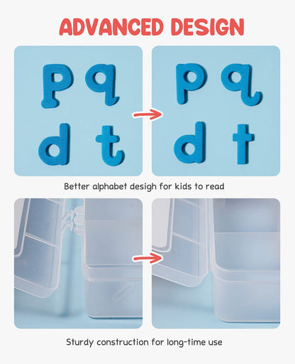 Gamenote Classroom Magnetic Letters Kit 238 Pcs with Double-Side Magnet Board - Foam Alphabet Letters for Kids Spelling and Learning