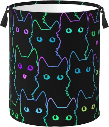 Funny Black Cats Laundry Hamper Bag