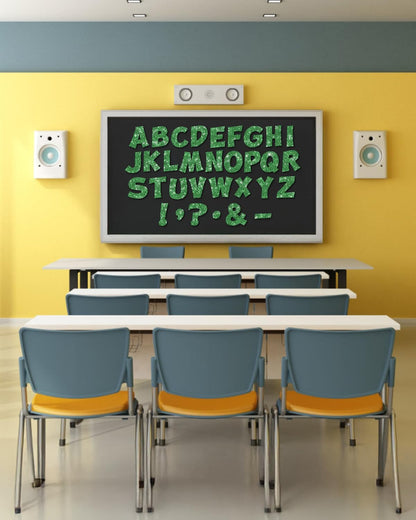 154 Pcs Large 7" Glitter Bulletin Board Letters, Poster Board Letters Alphabet Punctuation Cut Out Cardboard Letters Accessories for Classroom Display Decorating Supplies 7inch