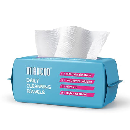 100 Sheet Daily Cleansing Towels Ultra Soft Dry Wipes