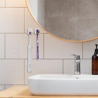 4 PCS Toothbrush Holder Wall Mounted
