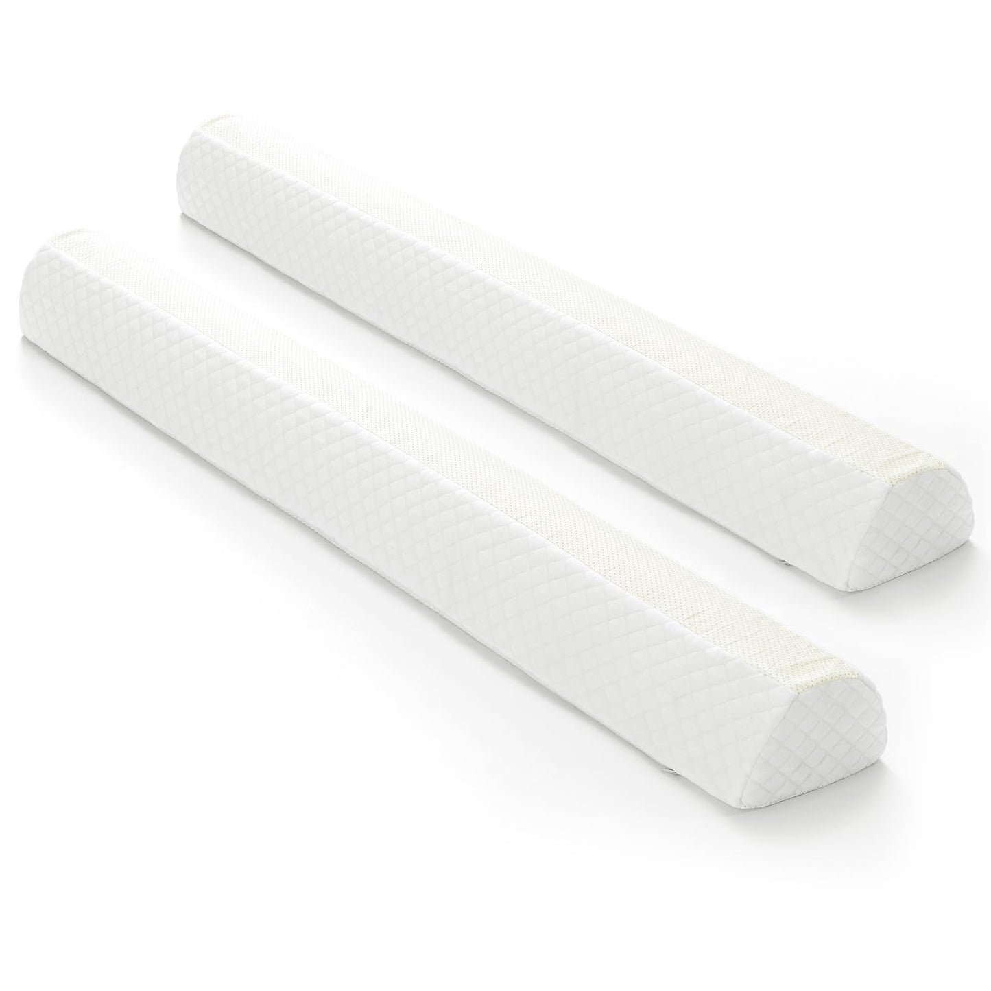 Shinnwa Bed Bumpers for Toddlers (2-Pack) Memory Foam Rail & Adults, Safety Guard Queen, King, Full Bed, Sleep Long Pillow Pads with Non-Slip Bottom Machine Washable Cover